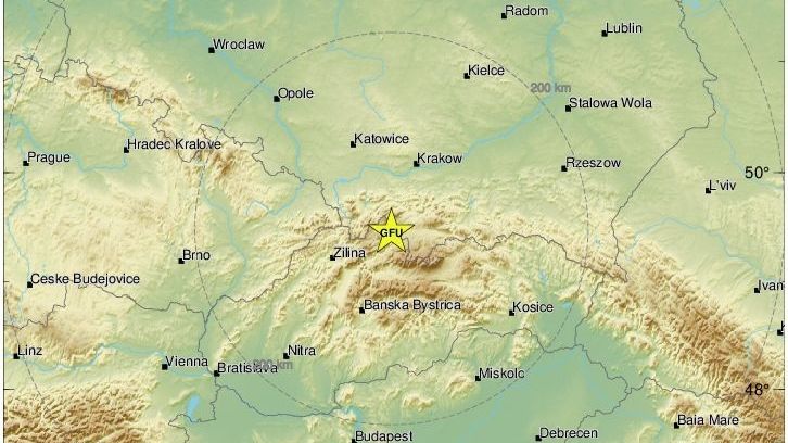 Sever Slovenska zasáhlo zemětřesení, škody hlášené nejsou